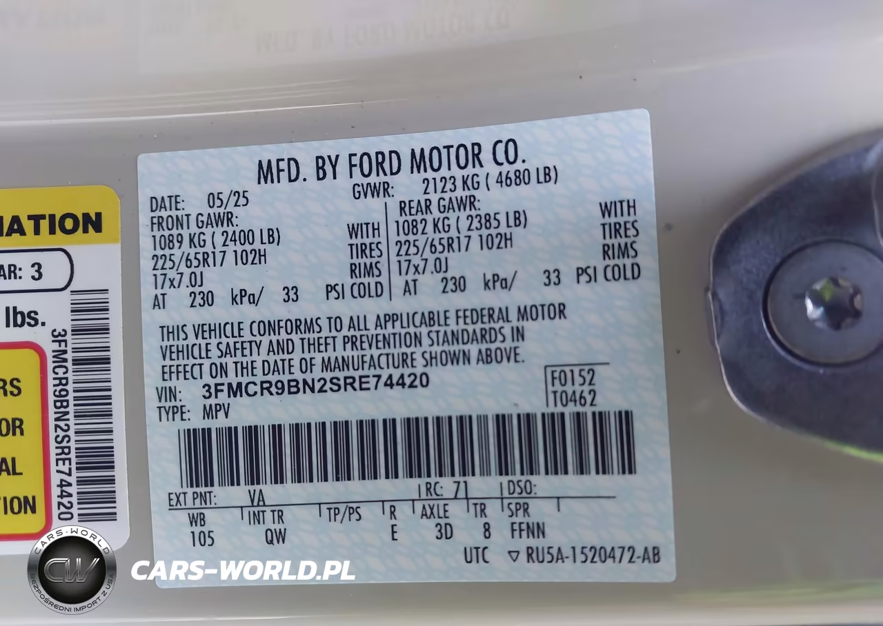2025 Ford Bronco Sport Big Bend VIN:3FMCR9BN2SRE74420 - 9