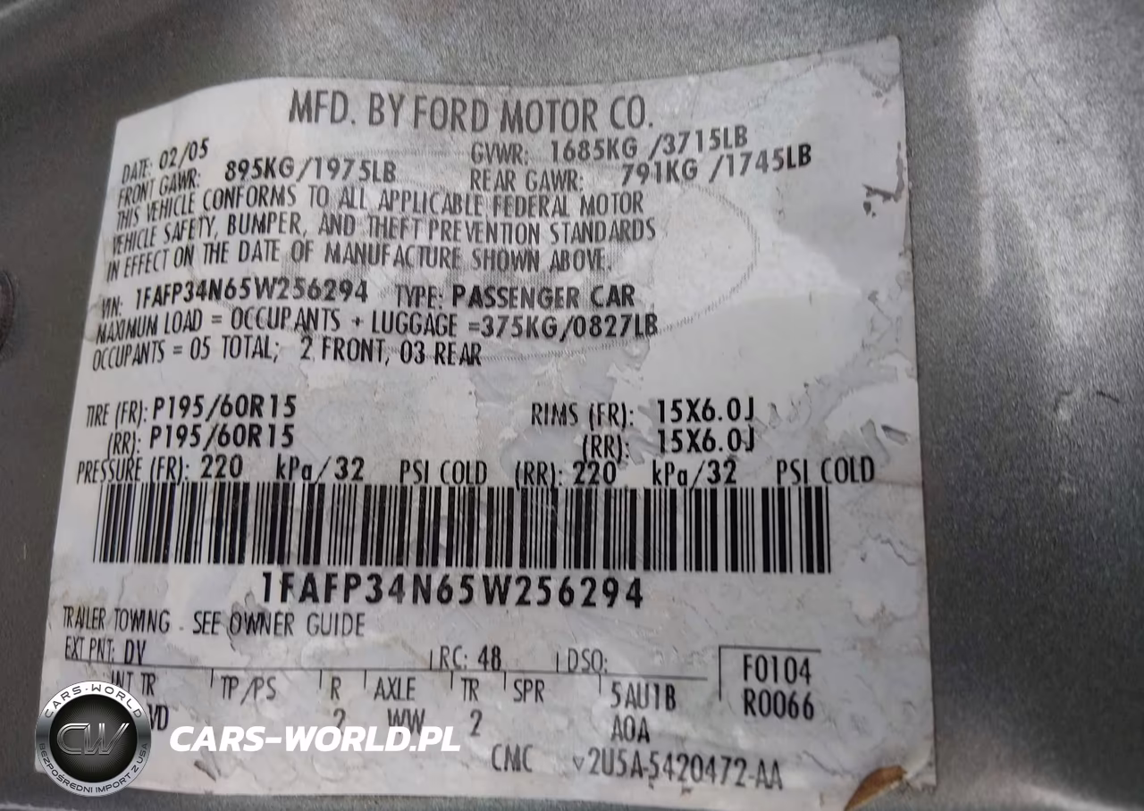 2005 Ford Focus Zx4 VIN:1FAFP34N65W256294 - 9