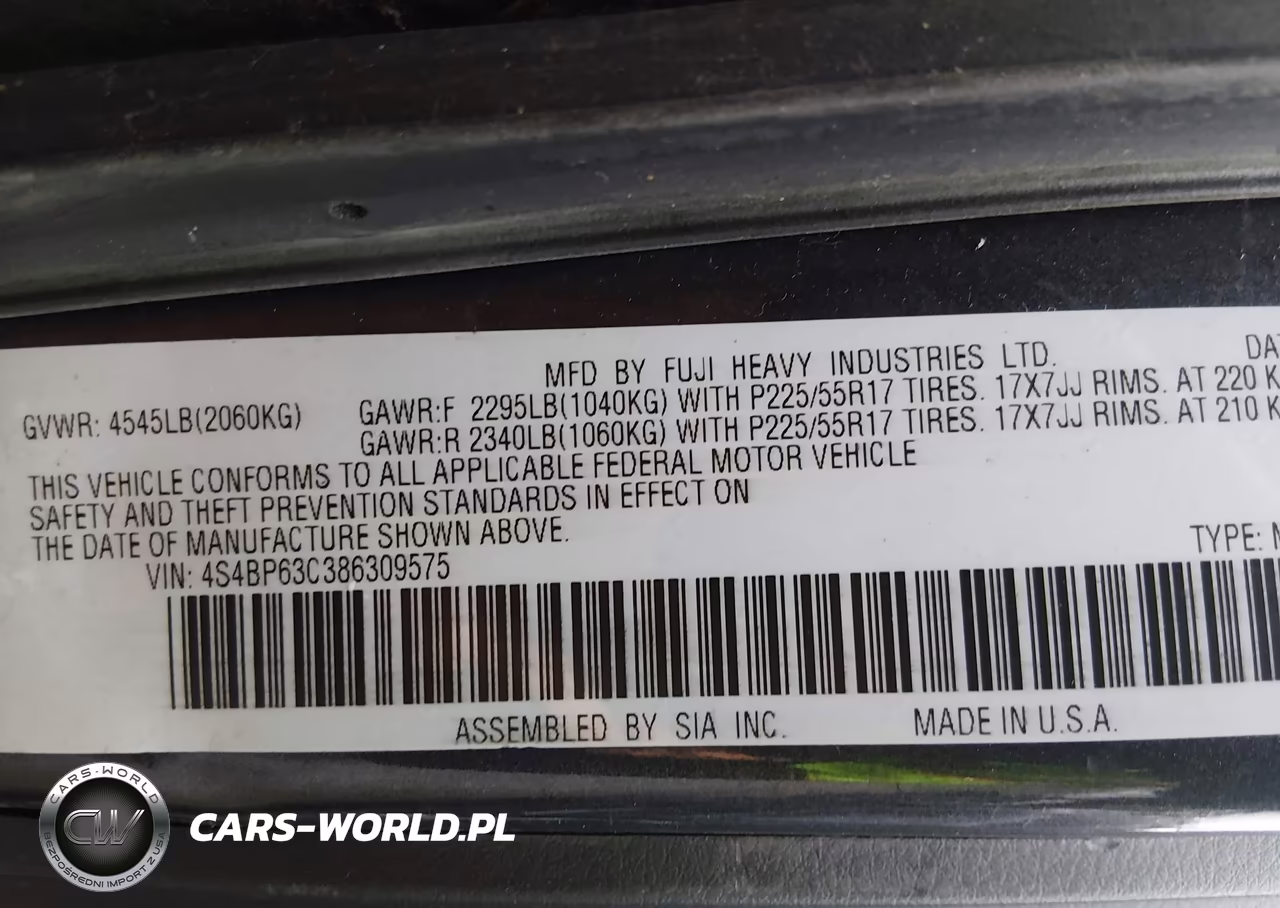 2008 Subaru Outback (Natl) Xt Ltd VIN:4S4BP63C386309575 - 9