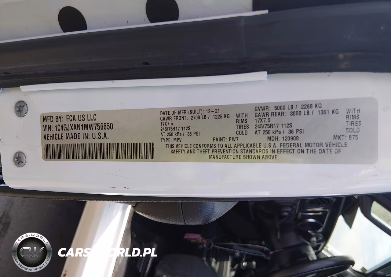 2021 Jeep Wrangler Sport S 4X4 VIN:1C4GJXAN1MW756650 - 9
