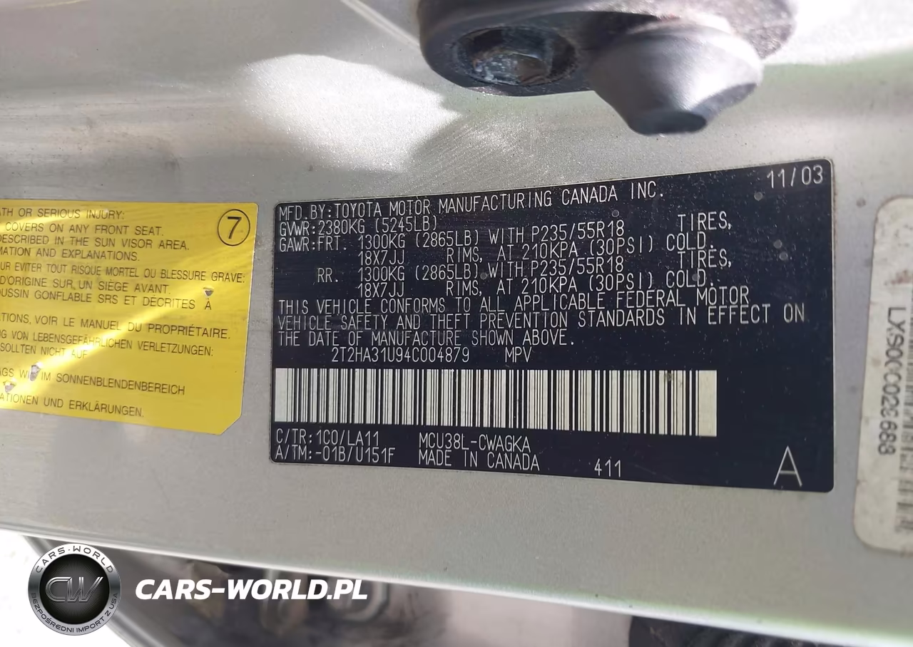 2004 Lexus Rx 330 VIN:2T2HA31U94C004879 - 9