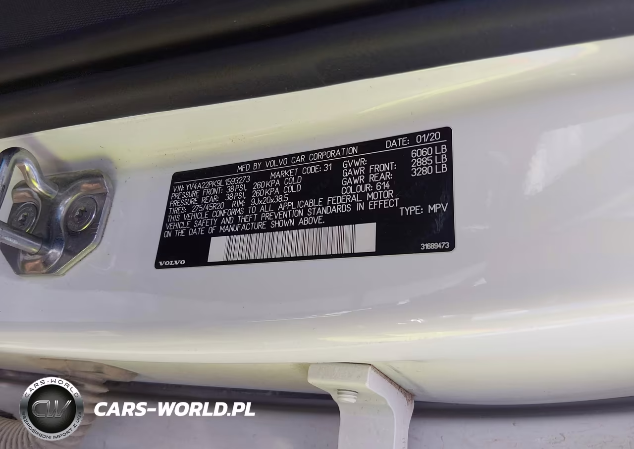 2020 Volvo Xc90 T6 Momentum 7 Passenger VIN:YV4A22PK9L1593273 - 9