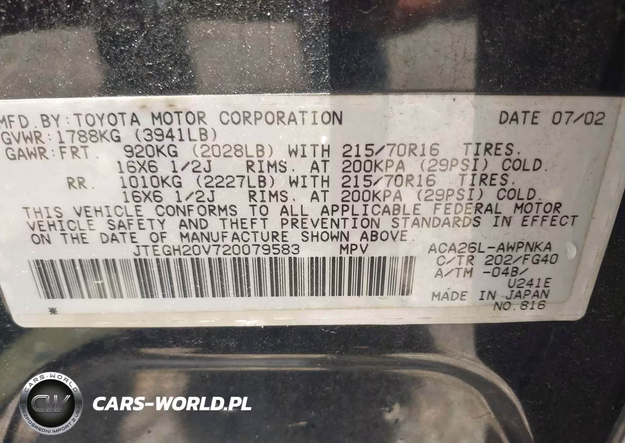 2002 Toyota Rav4 VIN:JTEGH20V720079583 - 9
