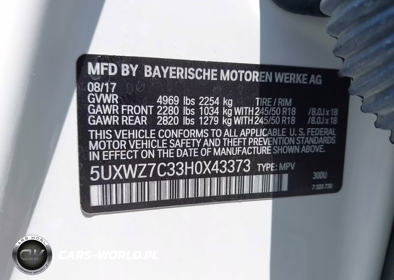 2017 BMW X3 Sdrive28I VIN:5UXWZ7C33H0X43373 - 9