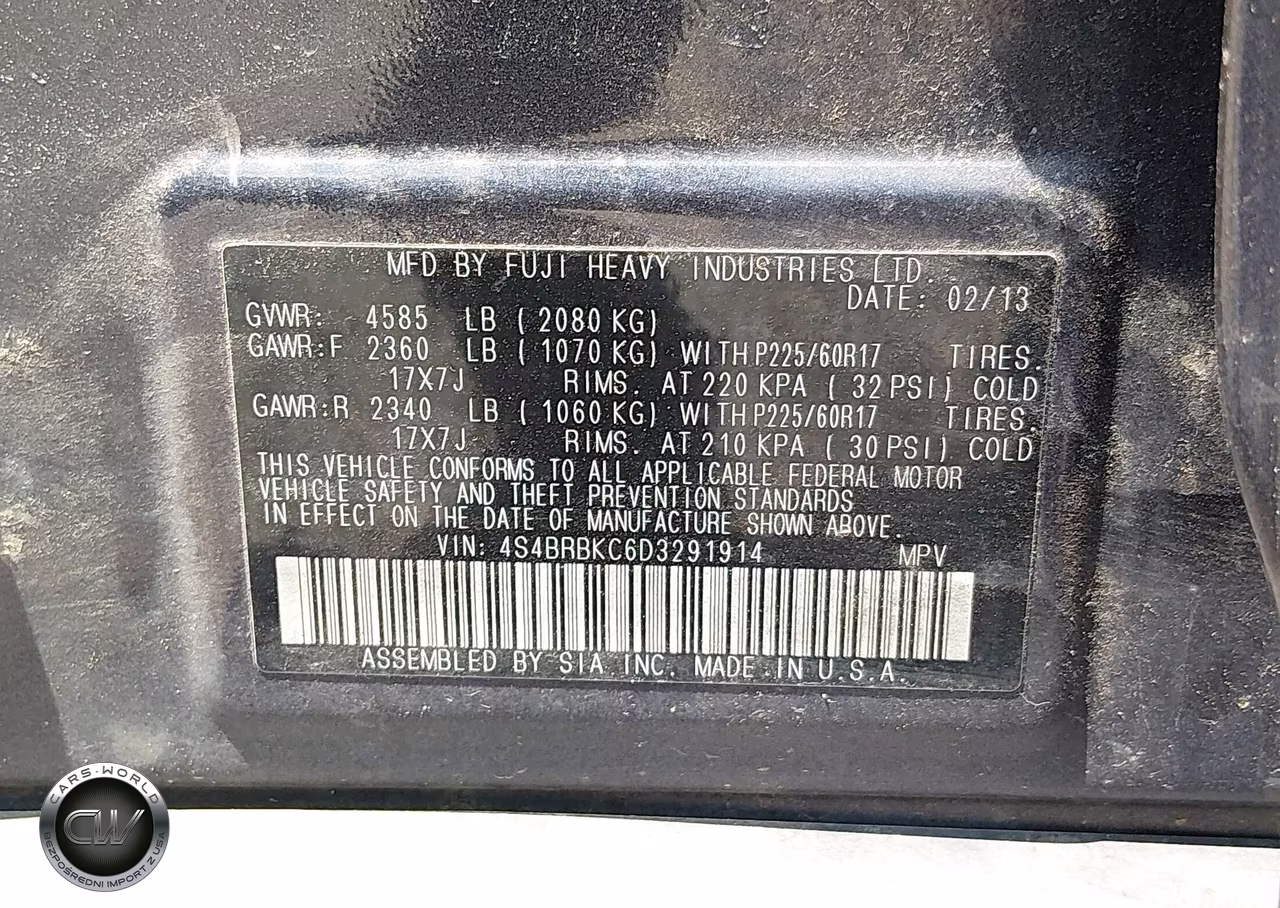 2013 Subaru Outback 2.5I Limited VIN:4S4BRBKC6D3291914 - 9