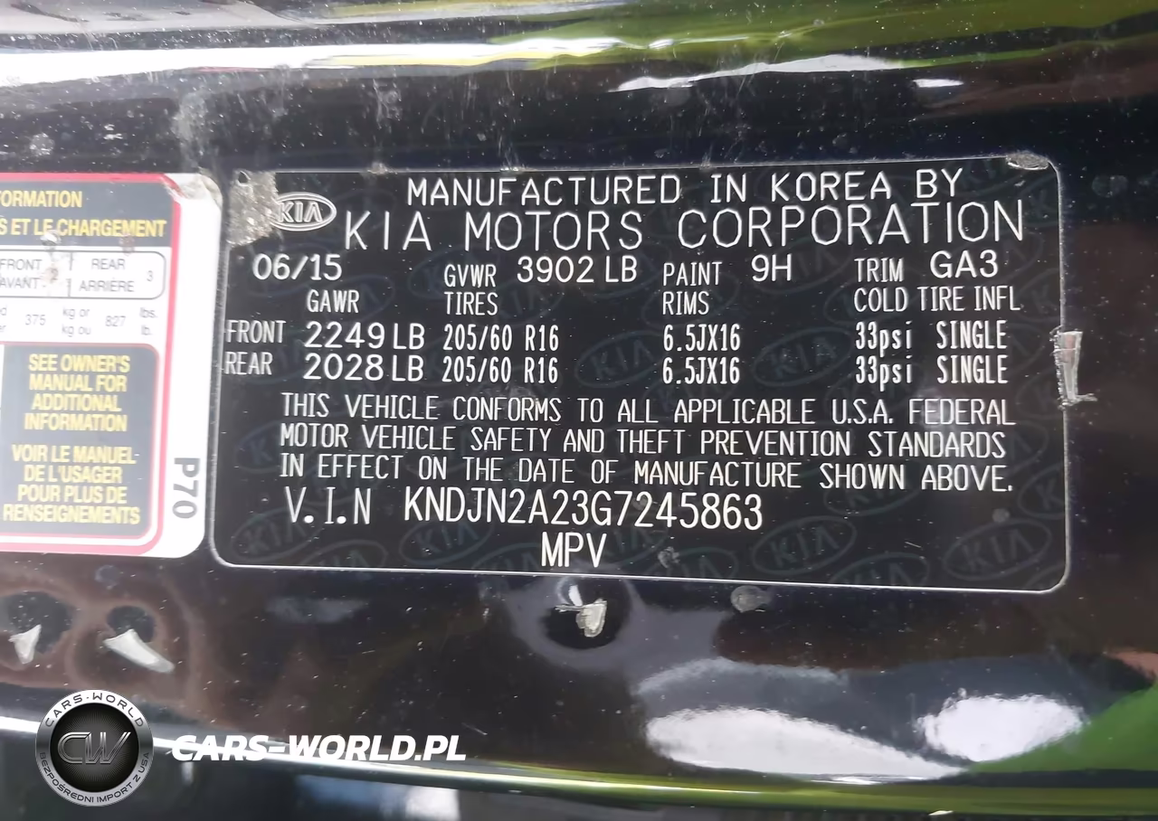 2016 Kia Soul VIN:KNDJN2A23G7245863 - 9