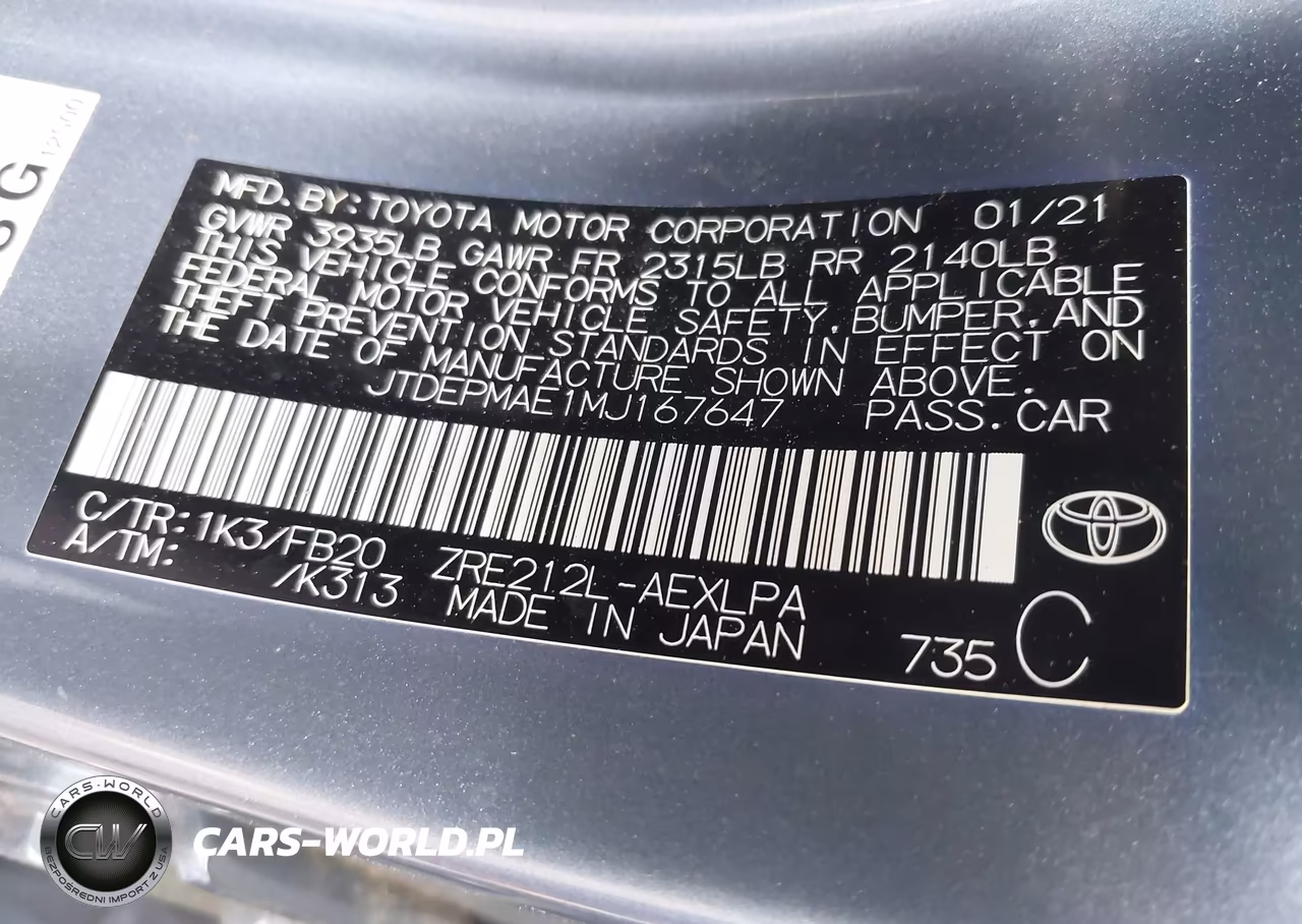 2021 Toyota Corolla Le VIN:JTDEPMAE1MJ167647 - 9