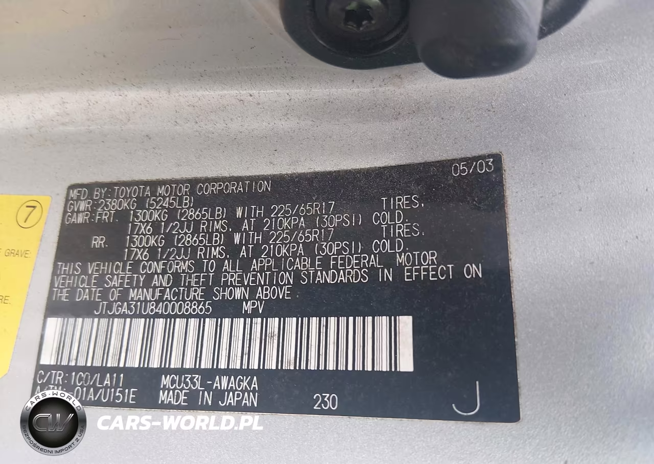 2004 Lexus Rx 330 VIN:JTJGA31U840008865 - 9