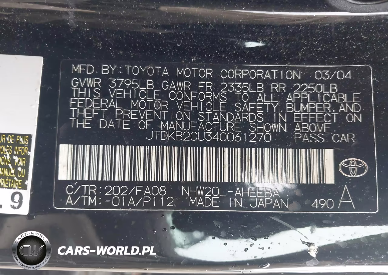 2004 Toyota Prius VIN:JTDKB20U340061270 - 9