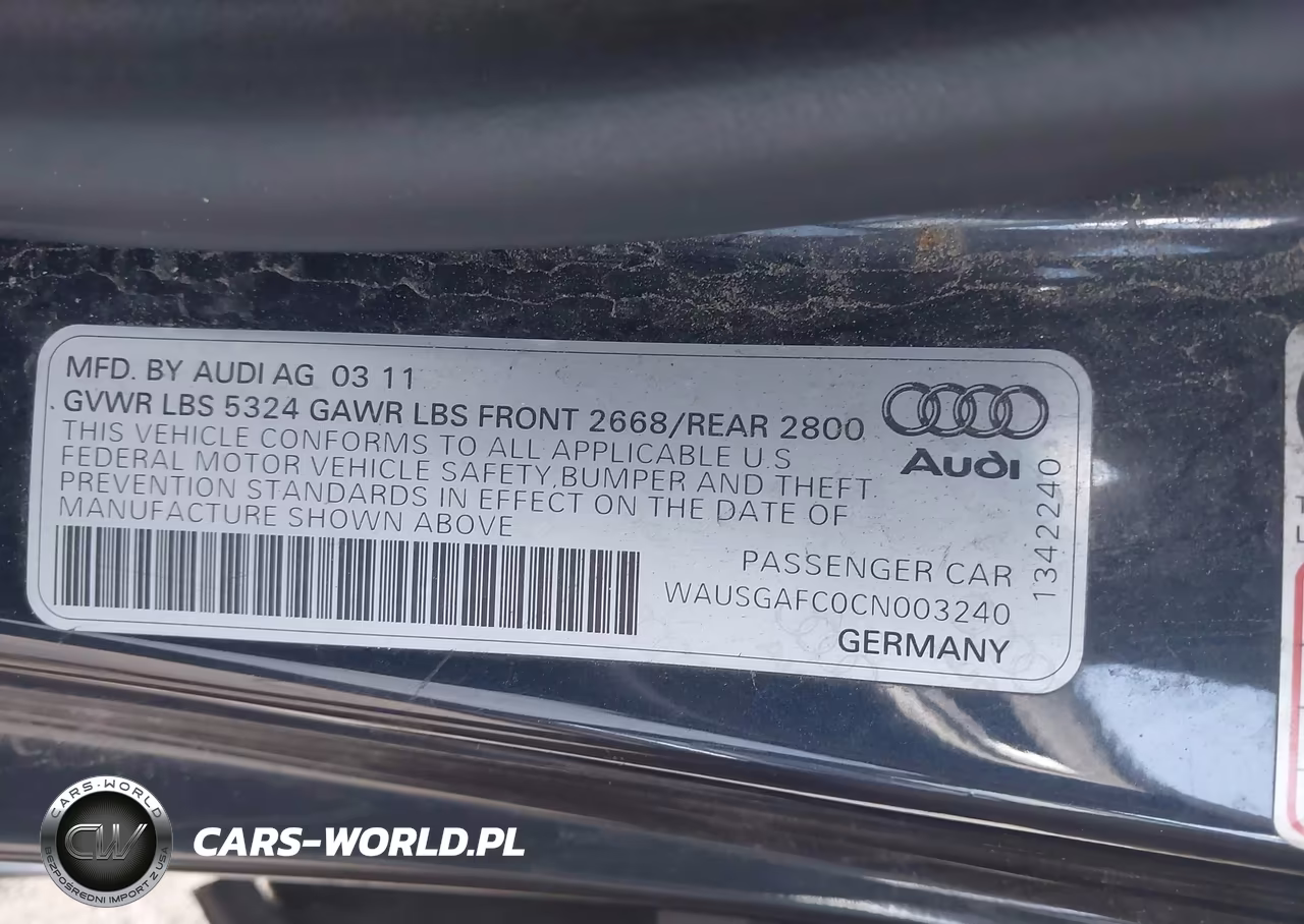 2012 Audi A7 Premium VIN:WAUSGAFC0CN003240 - 9