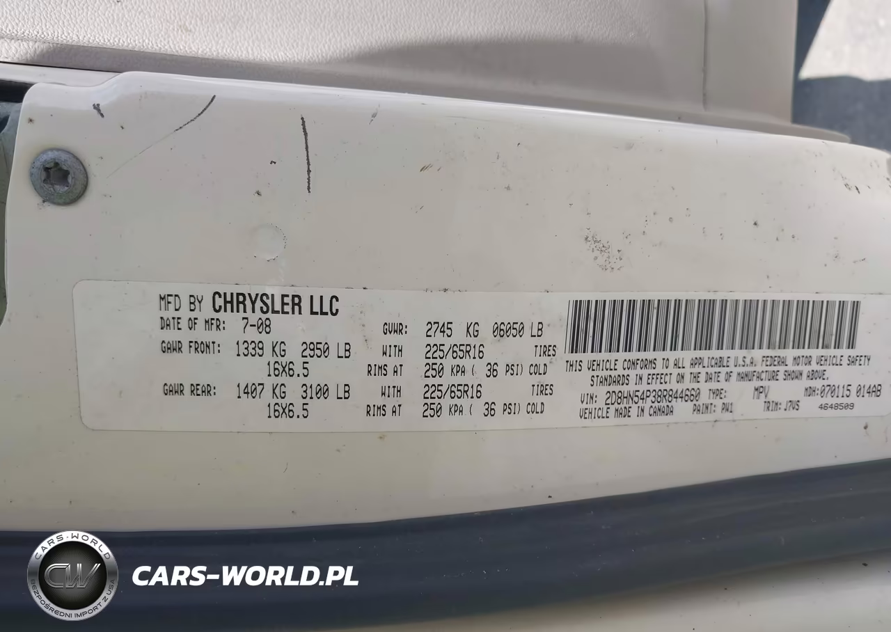 2008 Dodge Grand Caravan Sxt VIN:2D8HN54P38R844660 - 9