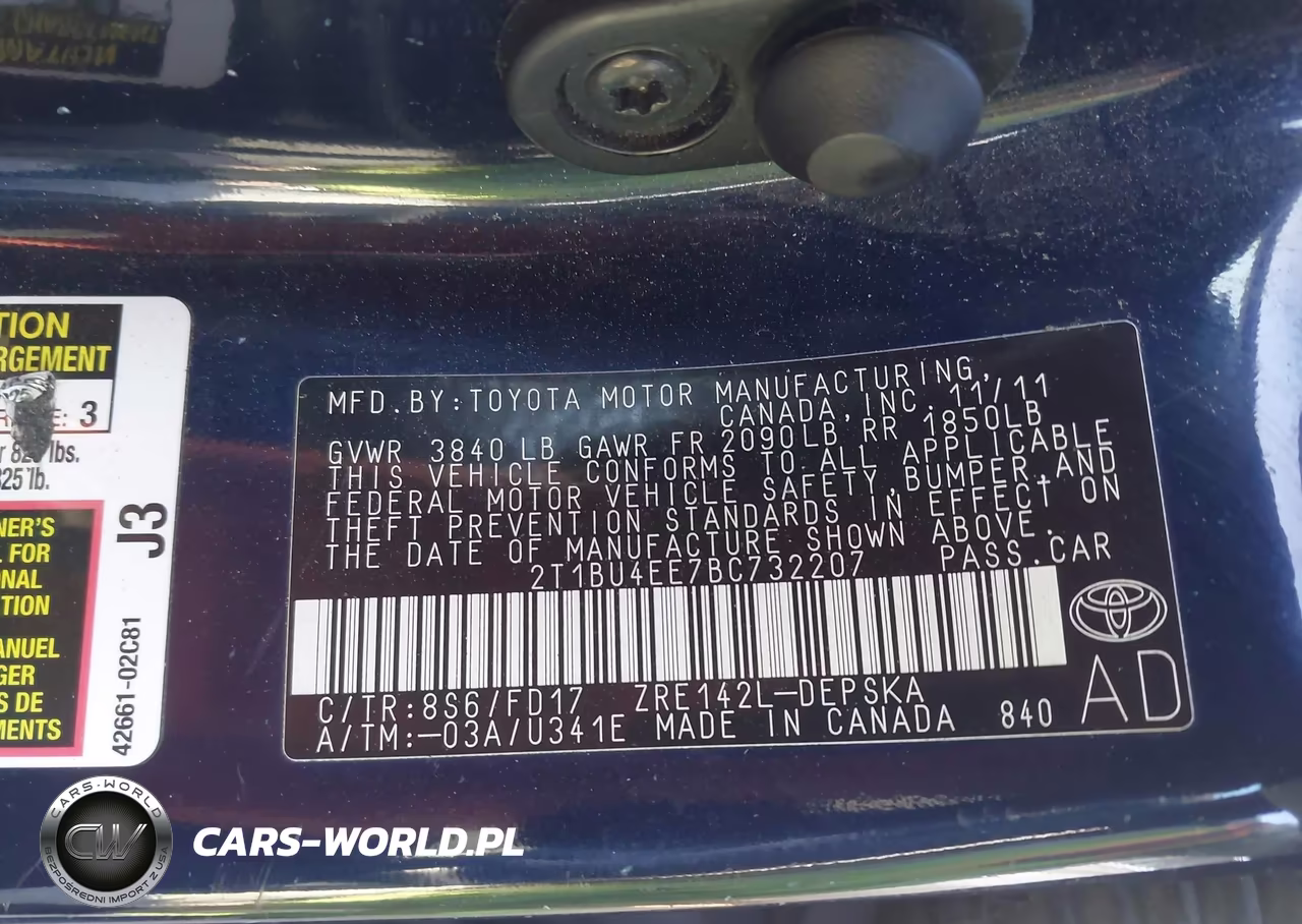 2011 Toyota Corolla S VIN:2T1BU4EE7BC732207 - 9