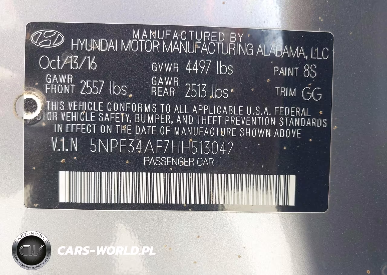 2017 Hyundai Sonata Sport VIN:5NPE34AF7HH513042 - 9
