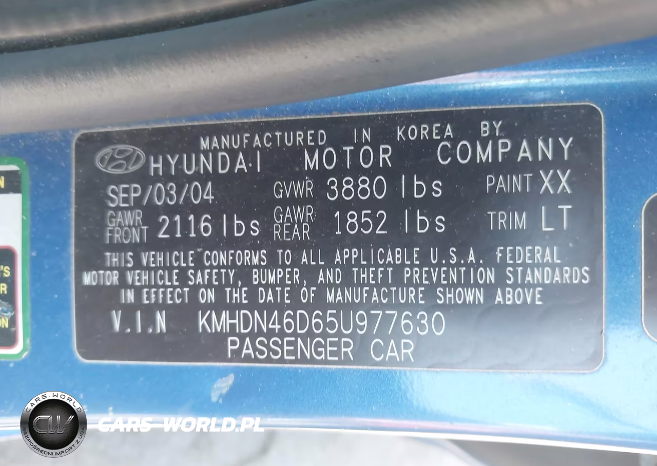 2005 Hyundai Elantra Gls-Gt VIN:KMHDN46D65U977630 - 9