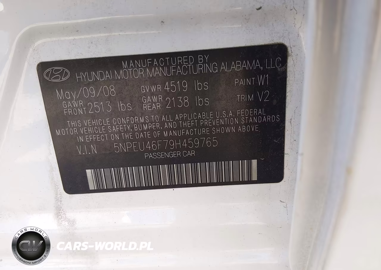 2009 Hyundai Sonata Limited V6 VIN:5NPEU46F79H459765 - 9