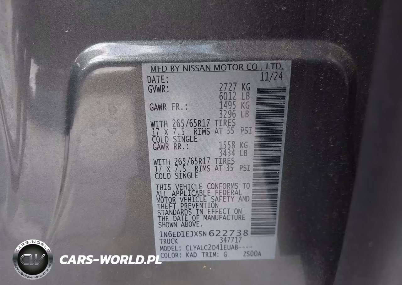 2025 Nissan Frontier Sv 4X2 VIN:1N6ED1EJXSN622738 - 9