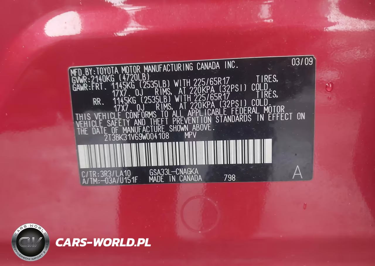 2009 Toyota Rav4 Limited V6 VIN:2T3BK31V69W004108 - 9
