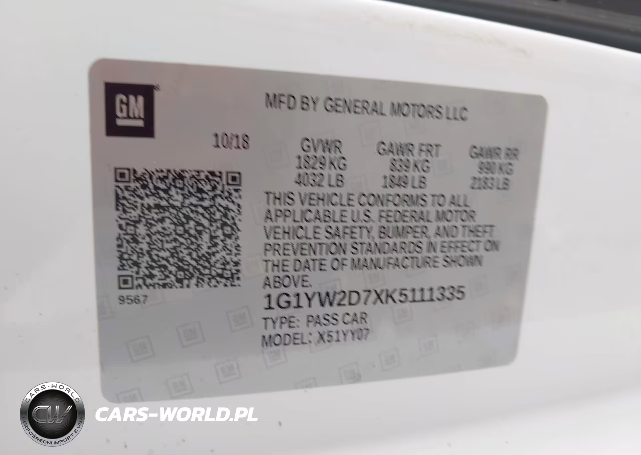 2019 Chevrolet Corvette Grand Sport VIN:1G1YW2D7XK5111335 - 9