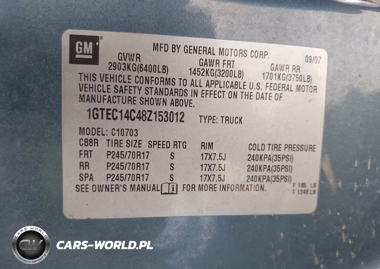 2008 GMC Sierra 1500 Sle1 VIN:1GTEC14C48Z153012 - 9