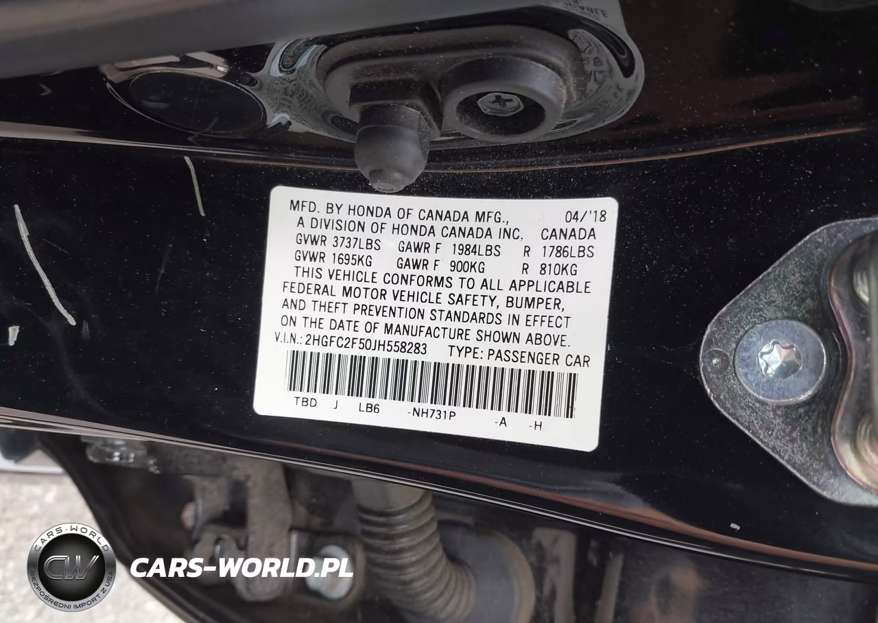 2018 Honda Civic Lx VIN:2HGFC2F50JH558283 - 9