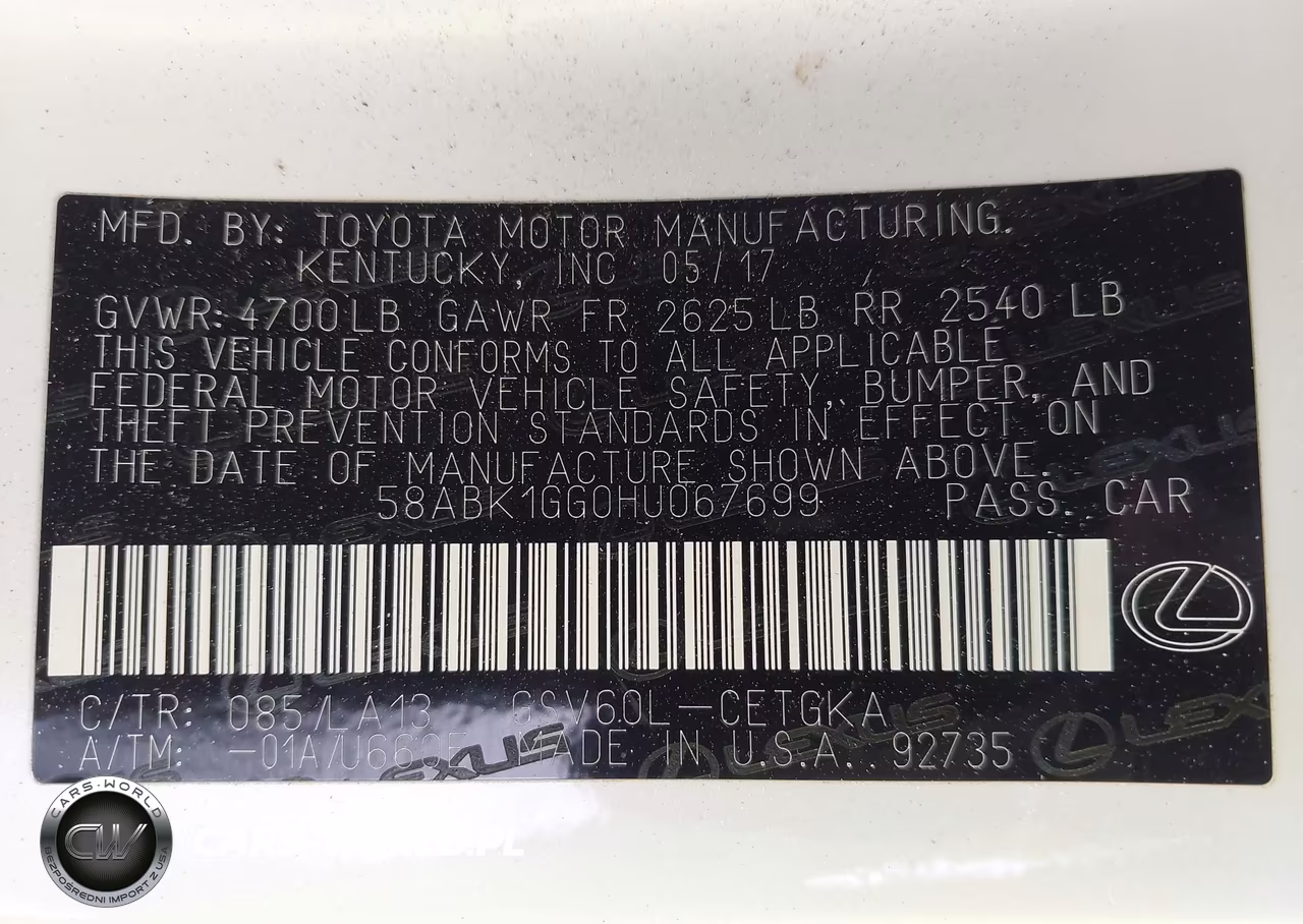 2017 Lexus Es 350 VIN:58ABK1GG0HU067699 - 9
