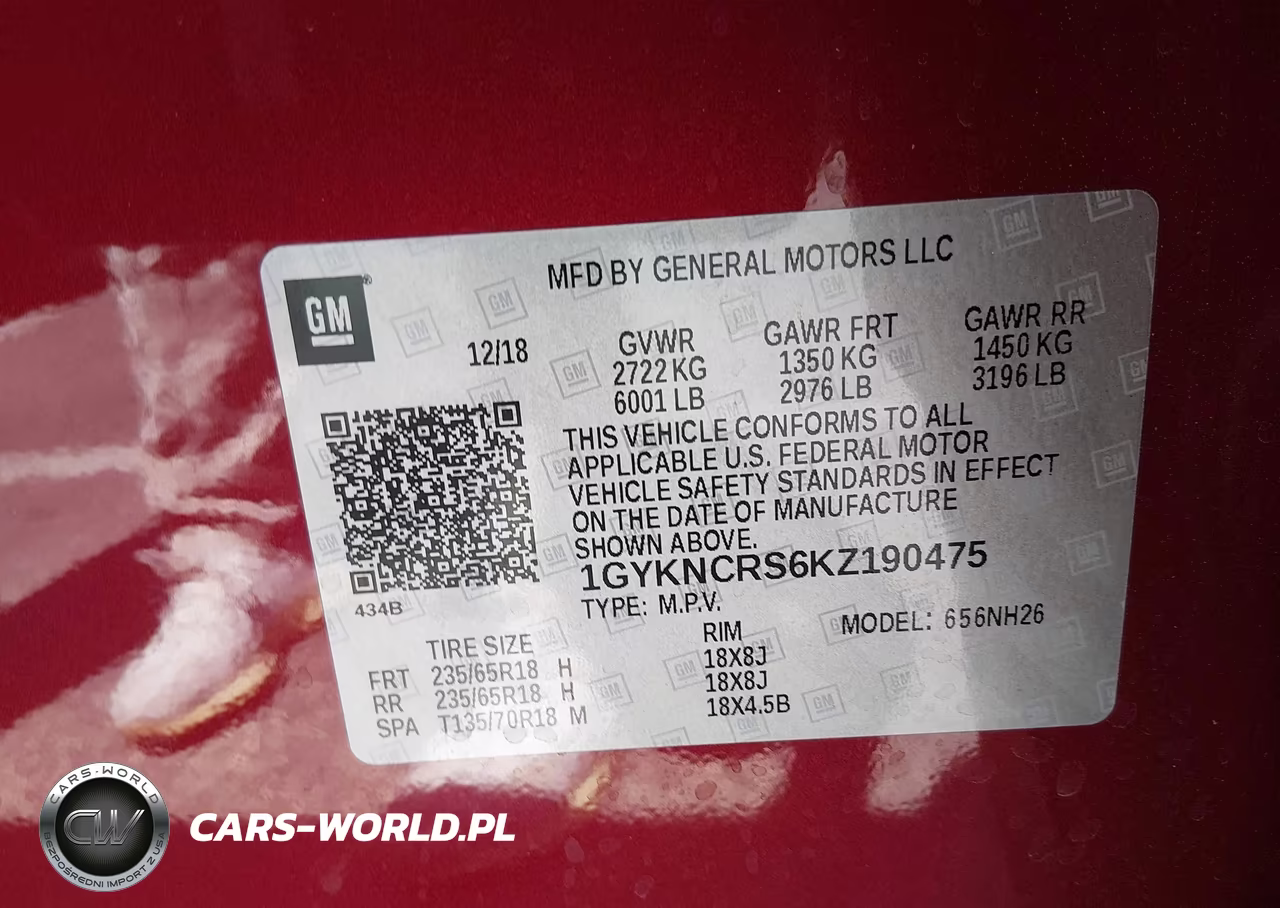 2019 Cadillac Xt5 Luxury VIN:1GYKNCRS6KZ190475 - 9