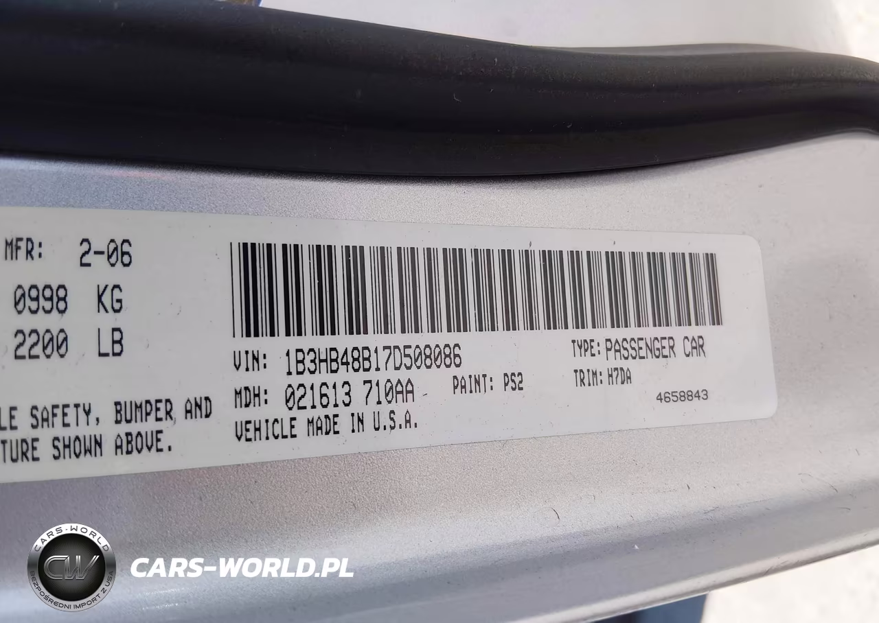 2007 Dodge Caliber Sxt VIN:1B3HB48B17D508086 - 9