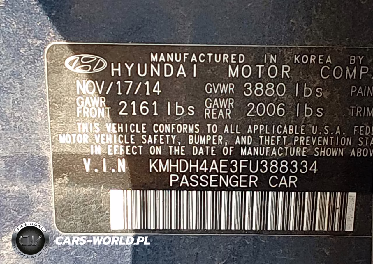 2015 Hyundai Elantra Se VIN:KMHDH4AE3FU388334 - 9