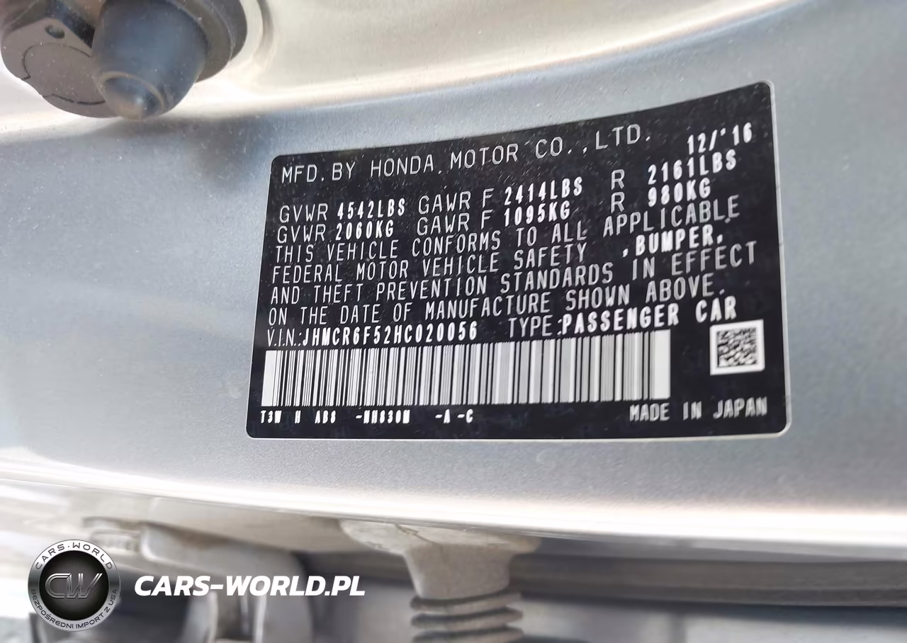 2017 Honda Accord Hybrid Ex-L VIN:JHMCR6F52HC020056 - 9