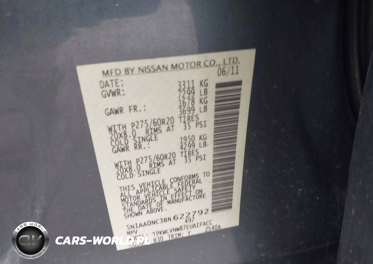 2011 Nissan Armada Platinum VIN:5N1AA0NC3BN622792 - 9