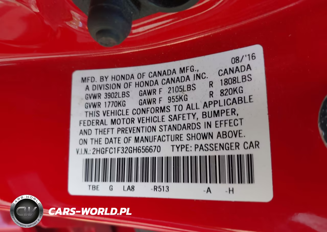 2016 Honda Civic Ex-T VIN:2HGFC1F32GH656670 - 9