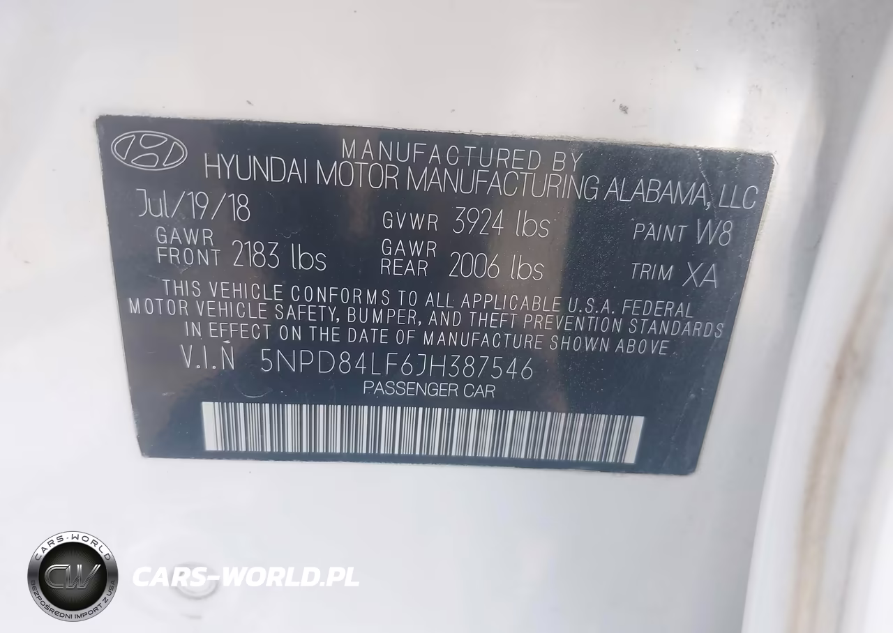 2018 Hyundai Elantra Sel VIN:5NPD84LF6JH387546 - 9