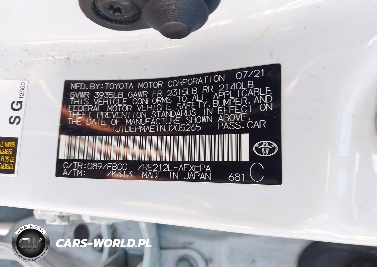 2022 Toyota Corolla Le VIN:JTDEPMAE1NJ205265 - 9
