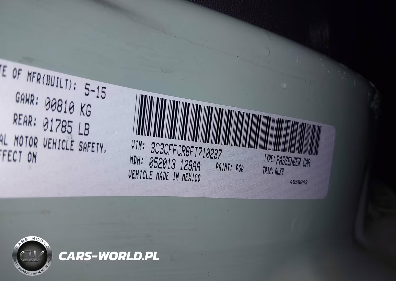2015 Fiat 500 Lounge VIN:3C3CFFCR6FT710237 - 9