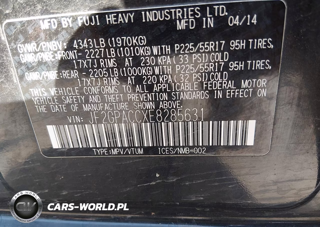 2014 Subaru Xv Crosstrek 2.0I Premium VIN:JF2GPACCXE8285631 - 9