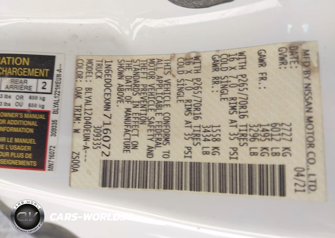 2021 Nissan Frontier King Cab S 4X2 VIN:1N6ED0CEXMN716072 - 9