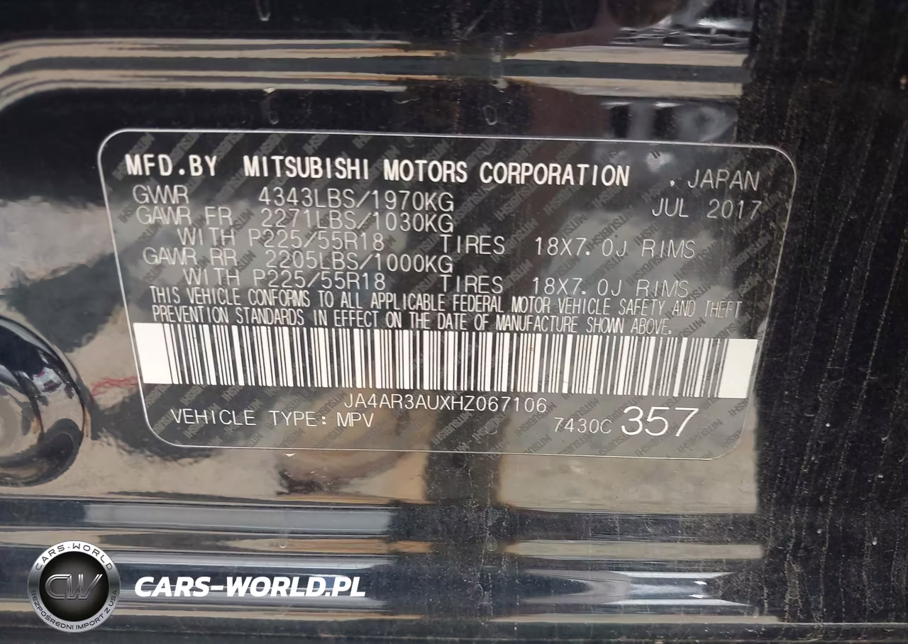 2017 Mitsubishi Outlander Sport 2.0 Le VIN:JA4AR3AUXHZ067106 - 9