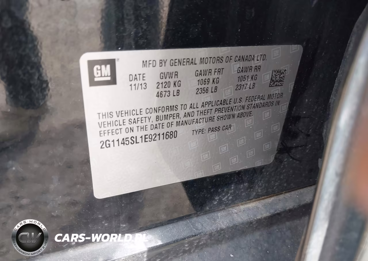 2014 Chevrolet Impala 1Lz VIN:2G1145SL1E9211680 - 9