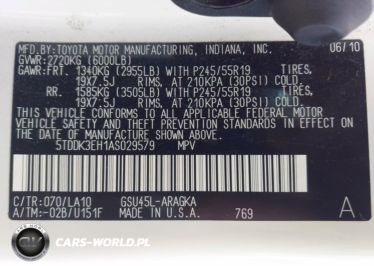 2010 Toyota Highlander Limited V6 VIN:5TDDK3EH1AS029579 - 9