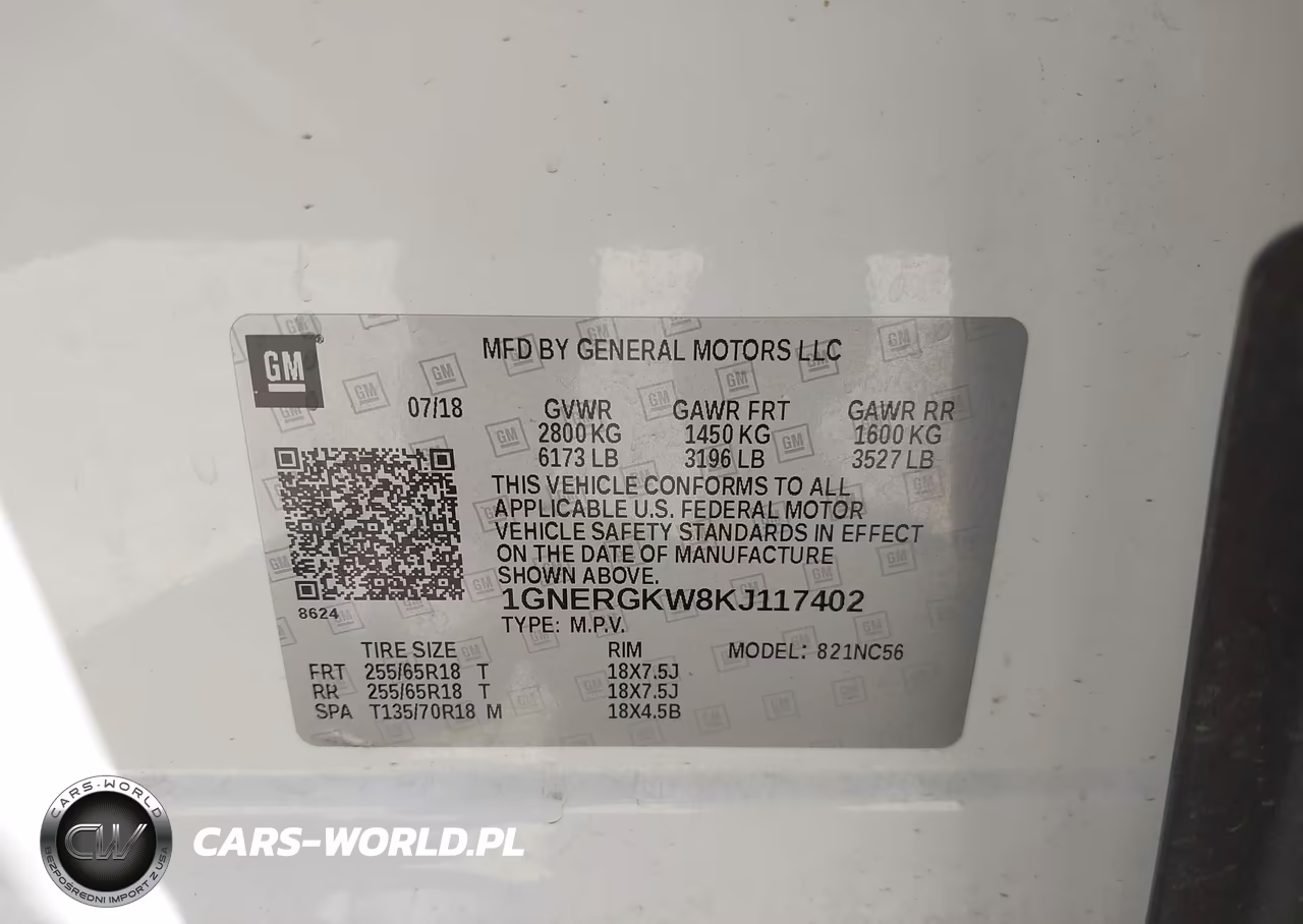 2019 Chevrolet Traverse 1Lt VIN:1GNERGKW8KJ117402 - 9