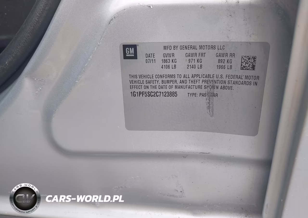 2012 Chevrolet Cruze 1Lt VIN:1G1PF5SC2C7123885 - 9