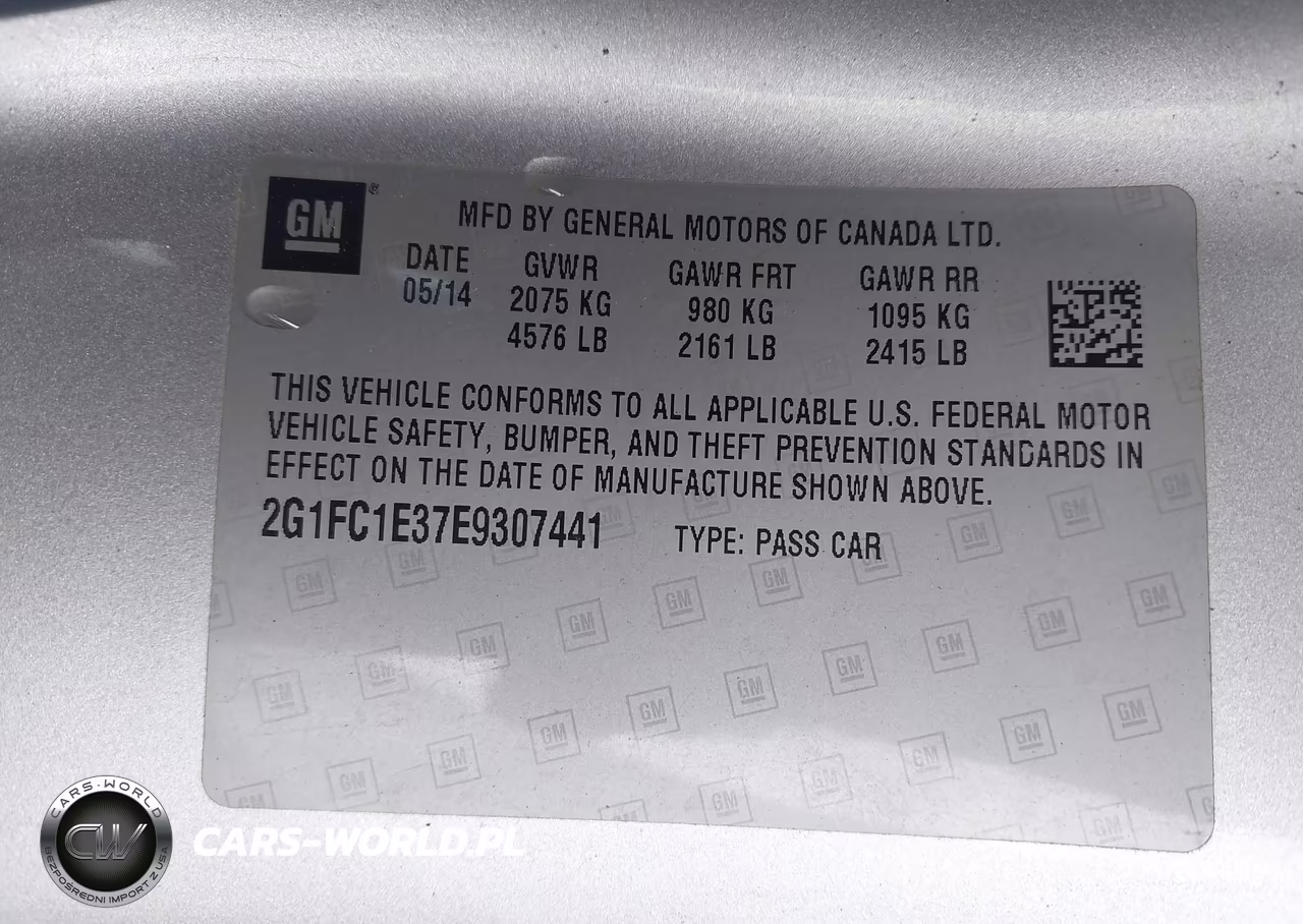 2014 Chevrolet Camaro 2Lt VIN:2G1FC1E37E9307441 - 9