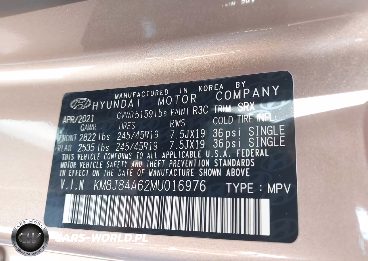 2021 Hyundai Nexo Limited VIN:KM8J84A62MU016976 - 9
