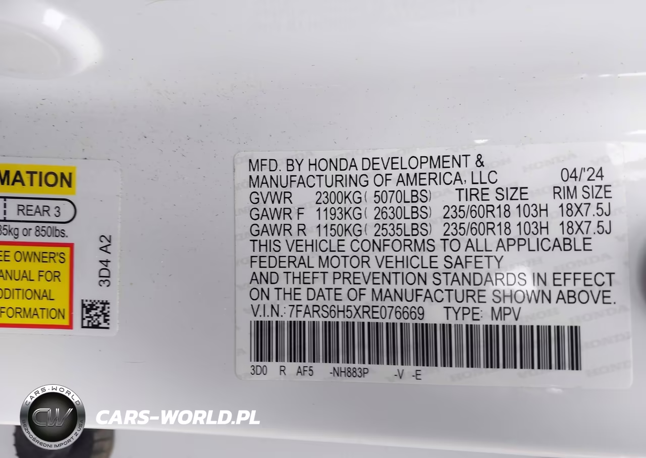 2024 Honda Cr-V Hybrid Sport VIN:7FARS6H5XRE076669 - 9