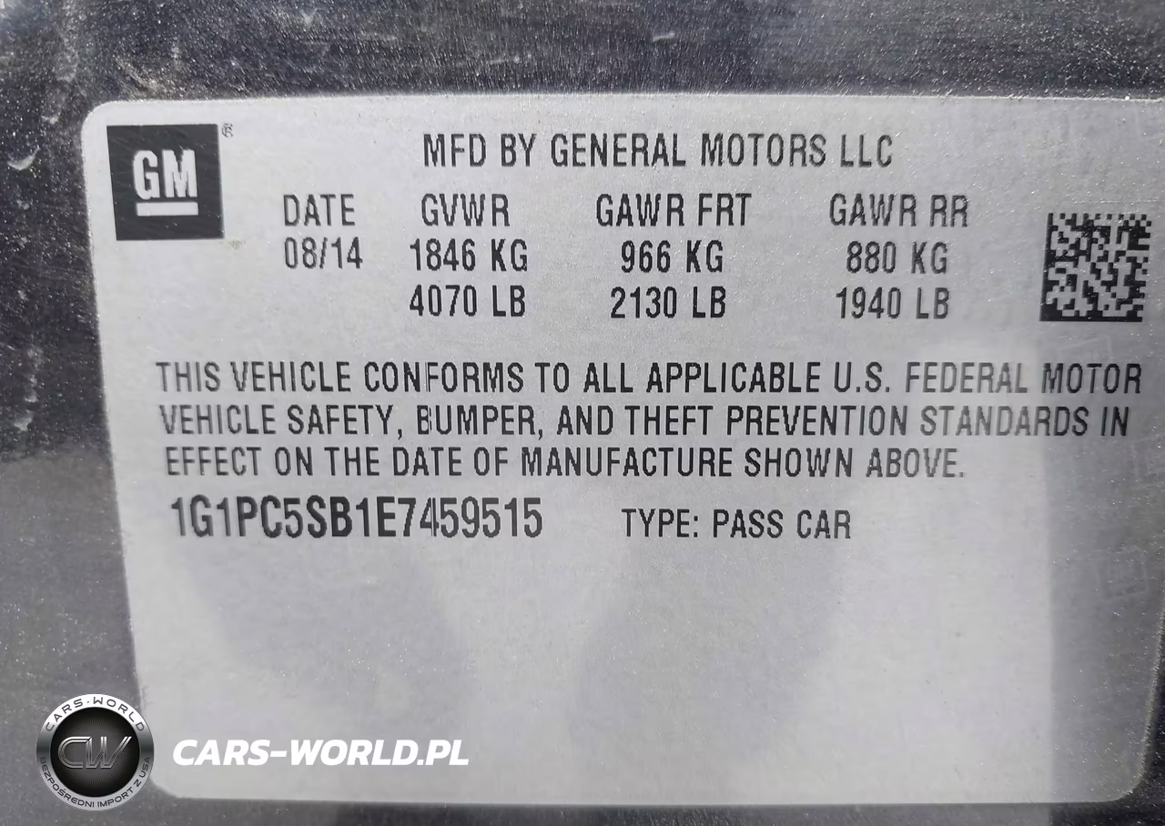 2014 Chevrolet Cruze 1Lt Auto VIN:1G1PC5SB1E7459515 - 9