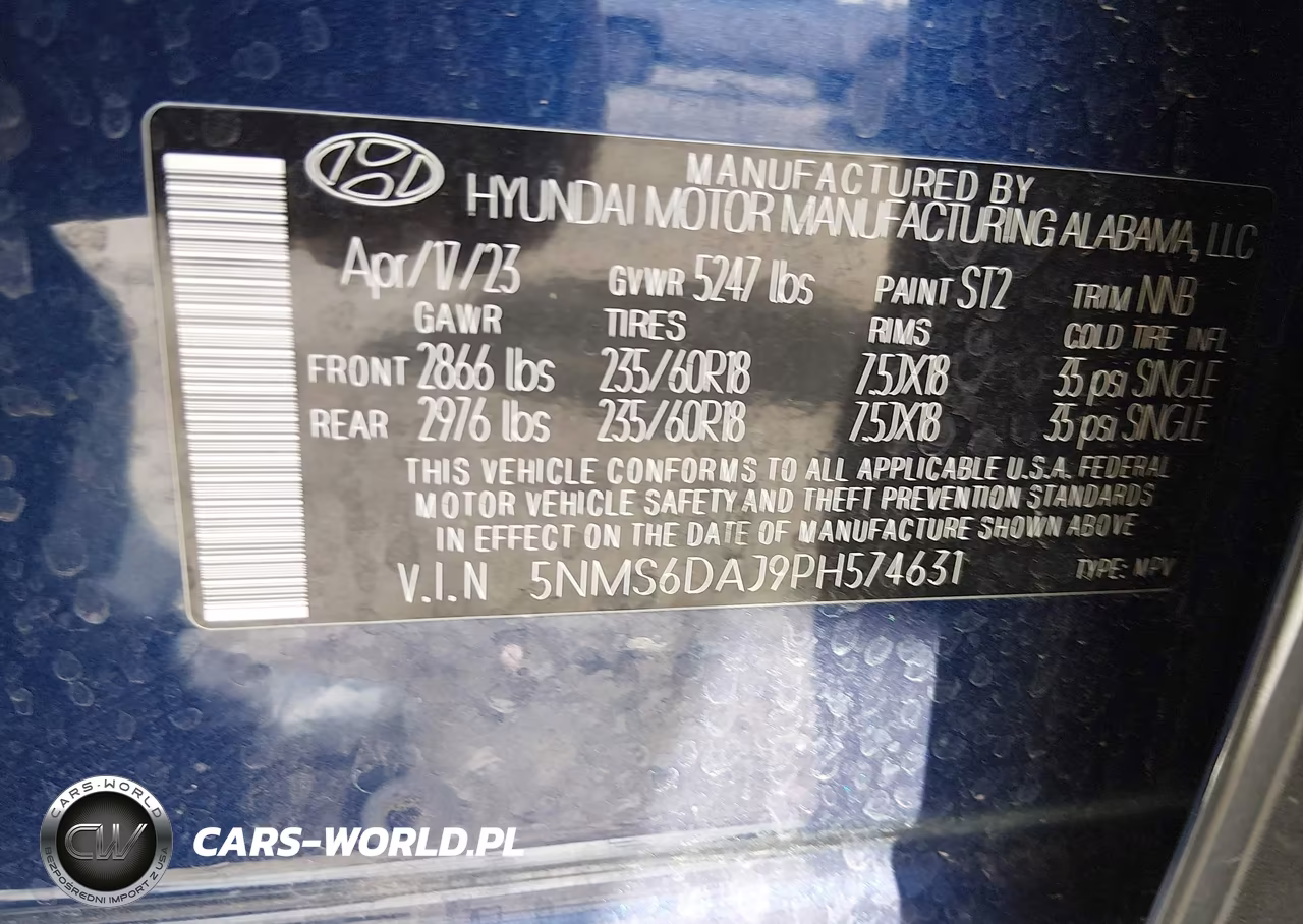 2023 Hyundai Santa Fe Xrt VIN:5NMS6DAJ9PH574631 - 9