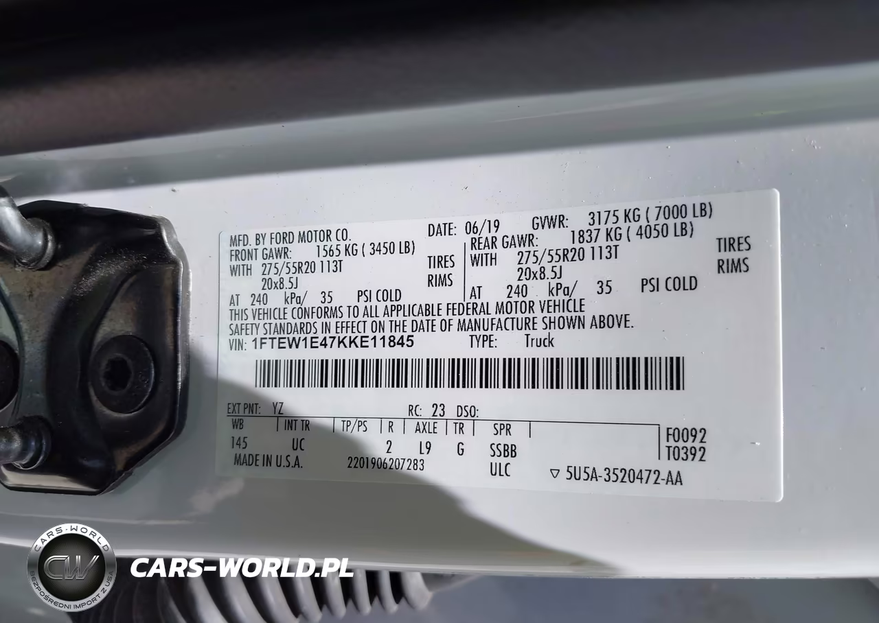 2019 Ford F-150 Xlt VIN:1FTEW1E47KKE11845 - 9