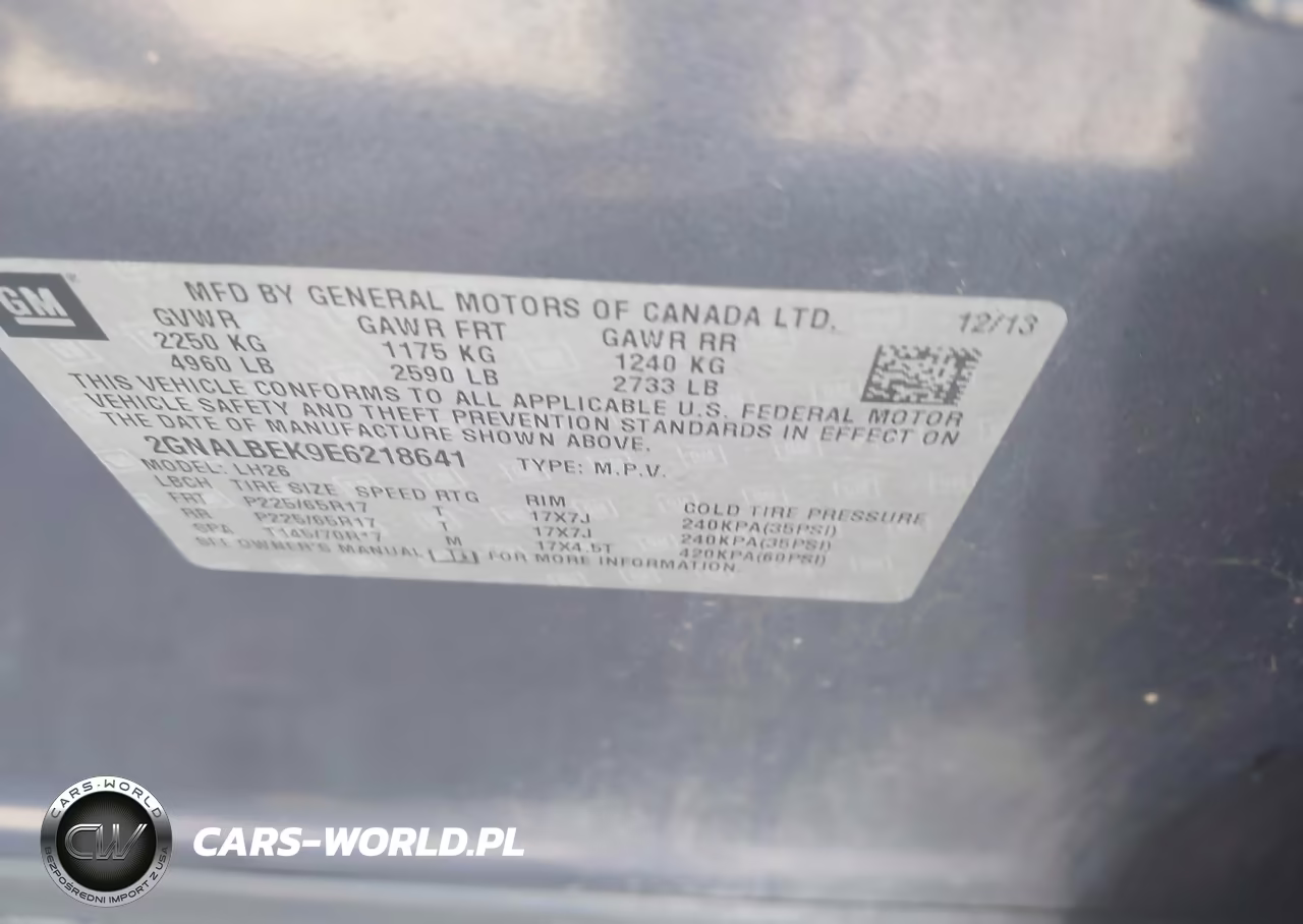 2014 Chevrolet Equinox Lt VIN:2GNALBEK9E6218641 - 9