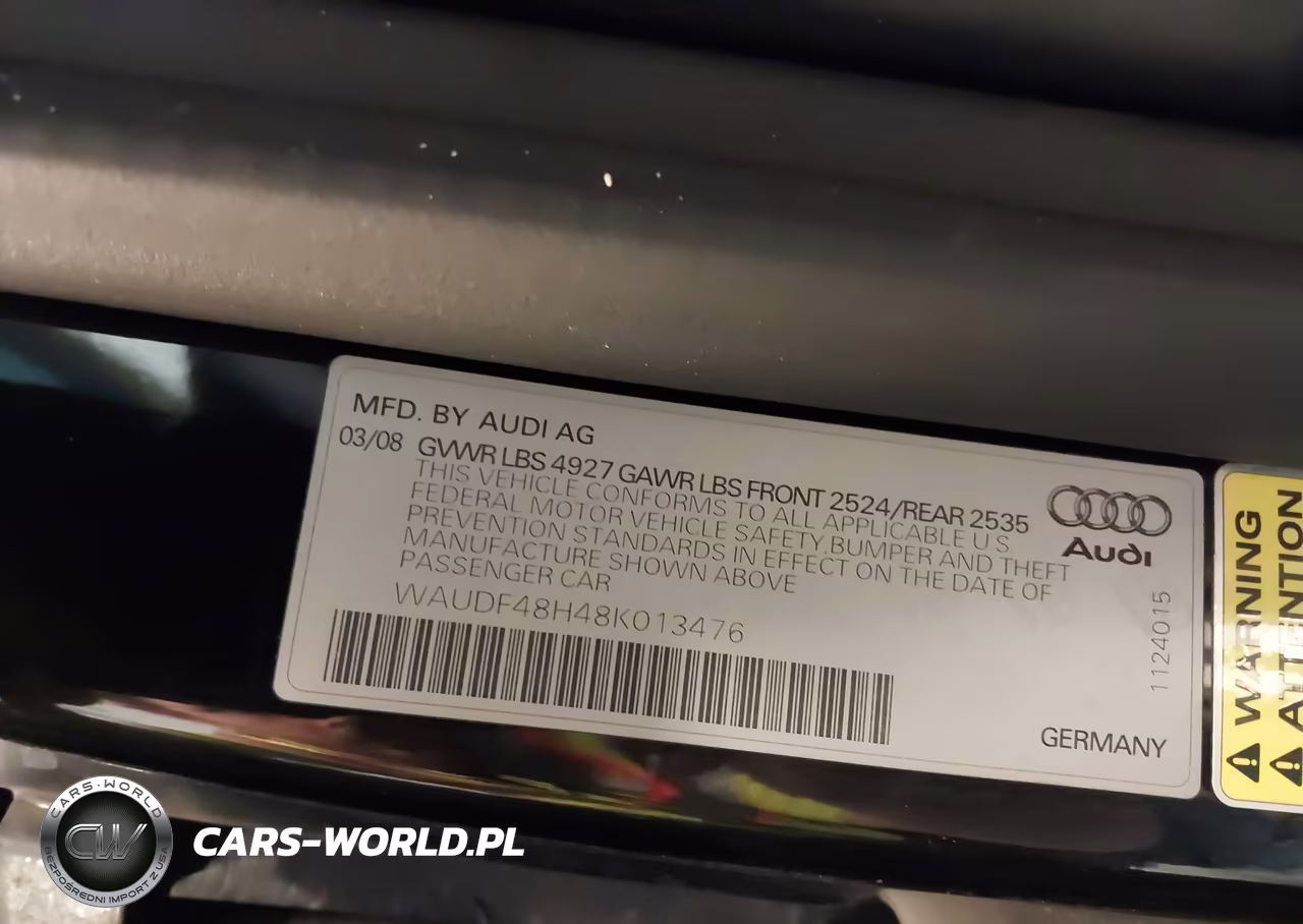 2008 Audi A4 2.0T VIN:WAUDF48H48K013476 - 9