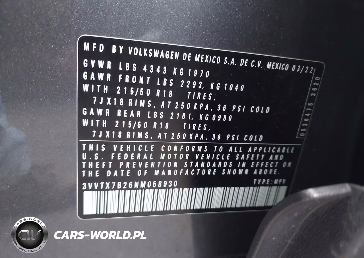 2022 Volkswagen Taos 1.5T Se VIN:3VVTX7B26NM058930 - 9